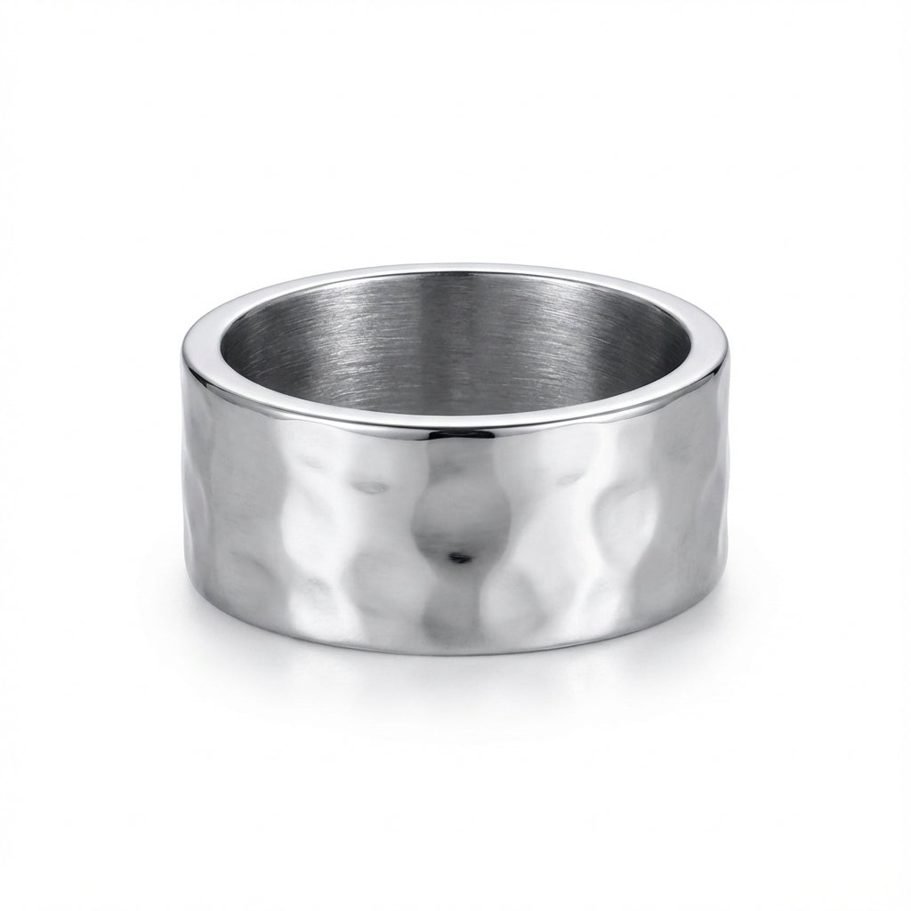 Brede Gehamerde Ring