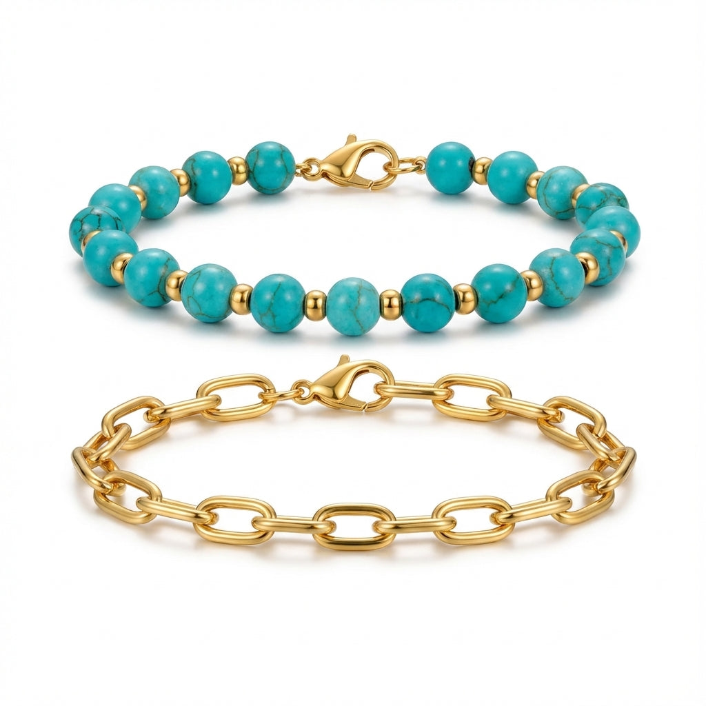 Turquoise Armbanden Set