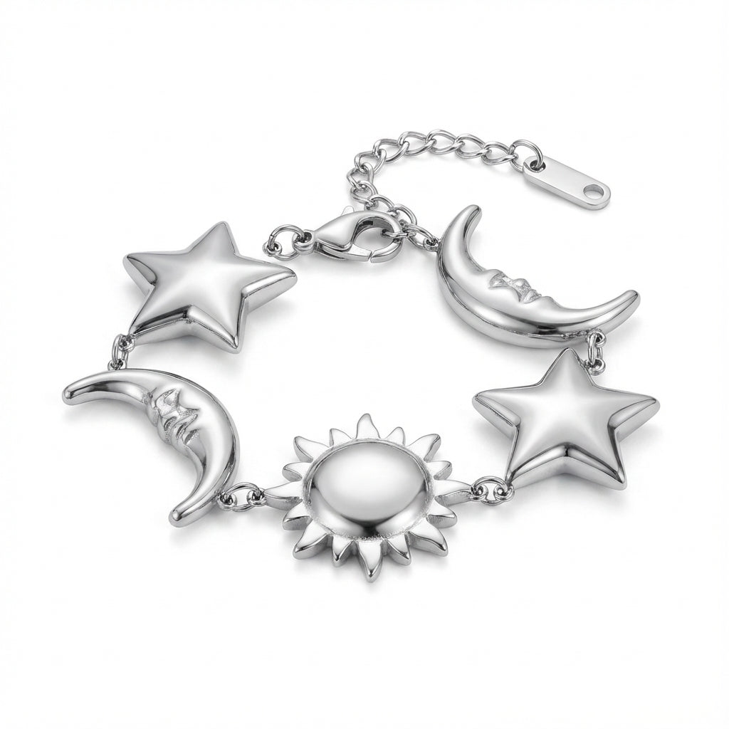 Zon Maan Ster Armband
