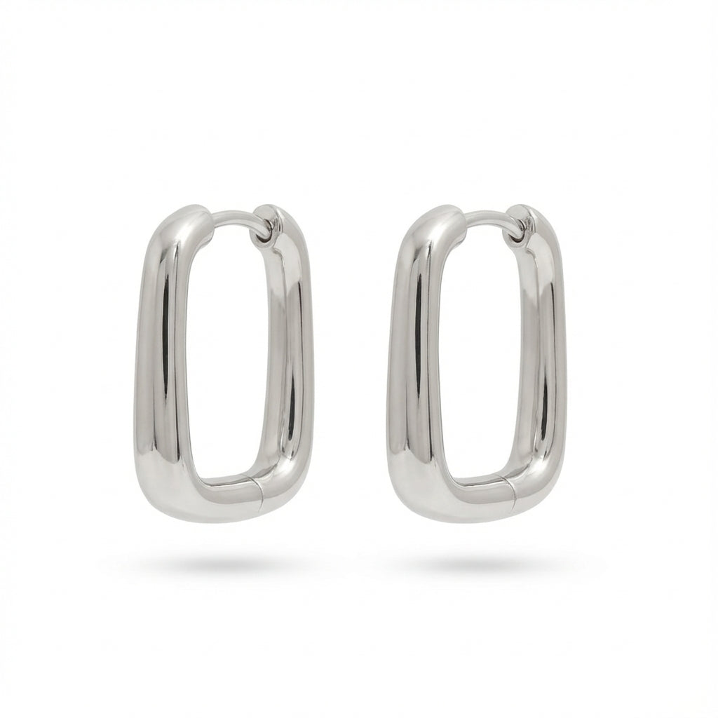 Strakke Vierkante Oorbellen