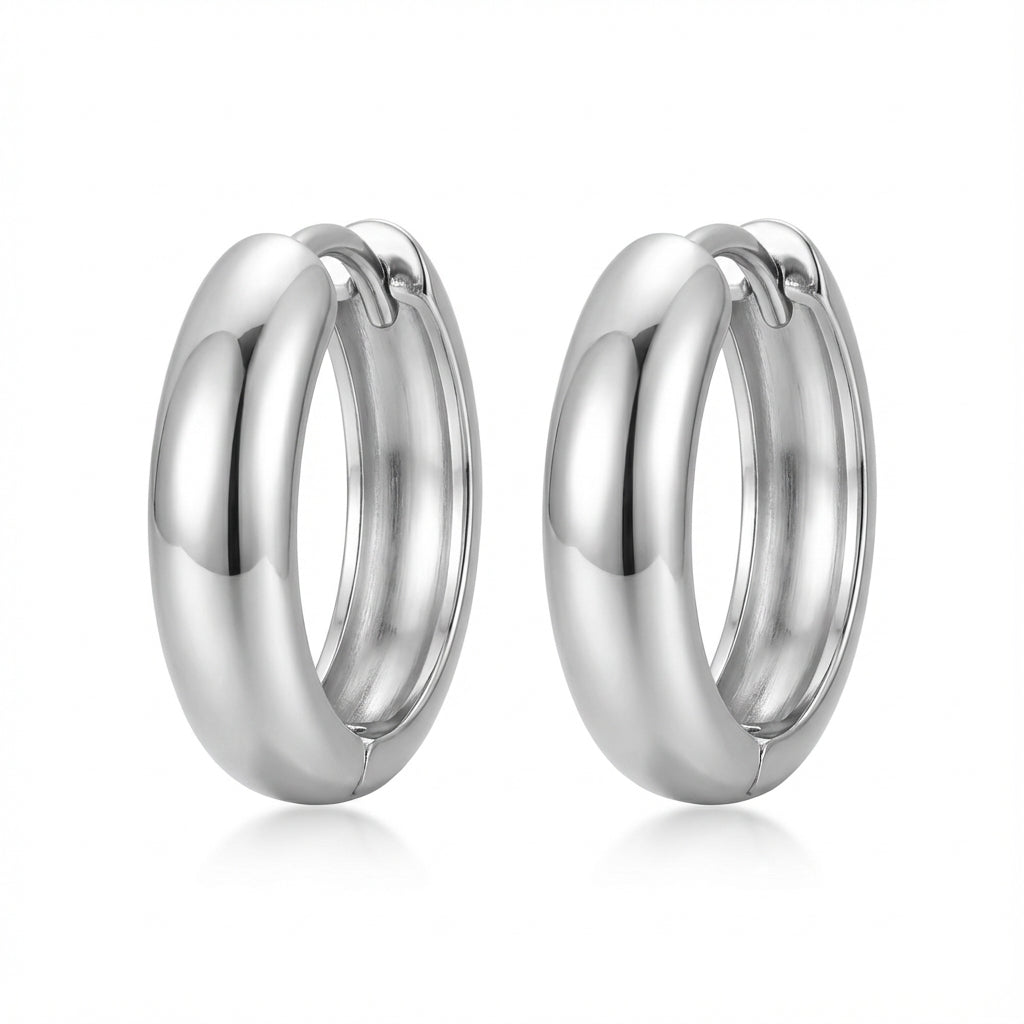 Zilveren Hoop Oorbellen