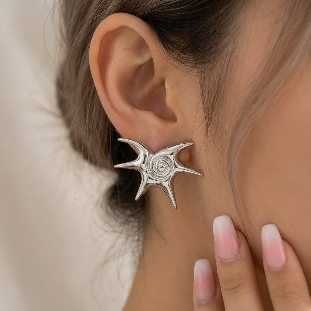 Zilveren Spiraal Oorbellen