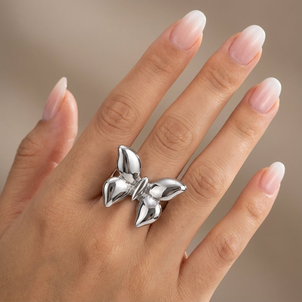 Zilveren Vlinderring