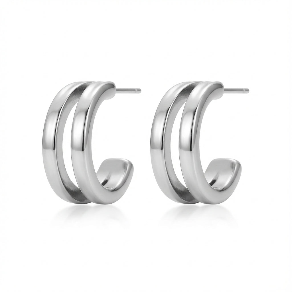 Dubbele Hoop Oorbellen